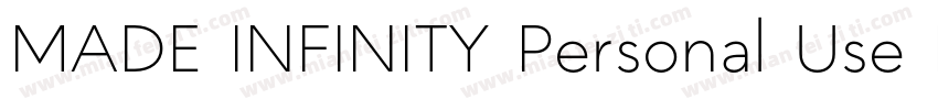 MADE INFINITY Personal Use Medium字体转换